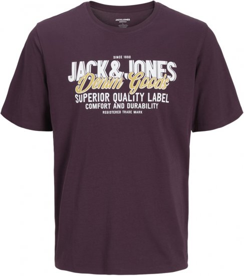 Jack & Jones Logo 2COL T-shirt Purple - T-shirts - T-shirts Homme Grande Taille