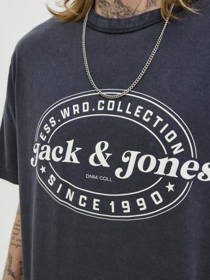 Jack & Jones Dover T-Shirt Short Sleeve Black - T-shirts - T-shirts Homme Grande Taille