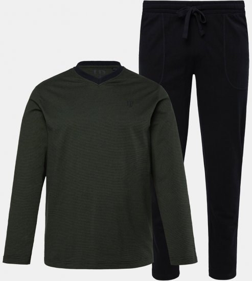 JP1880 Pyjamas Two-piece Striped Dark Green - Sous-vêtements & bain - Sous-vêtements Grande Taille