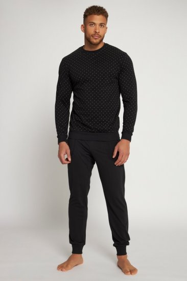 JP1880 Two-piece Pyjamas Long Sleeve and Long Trousers Black - Sous-vêtements & bain - Sous-vêtements Grande Taille