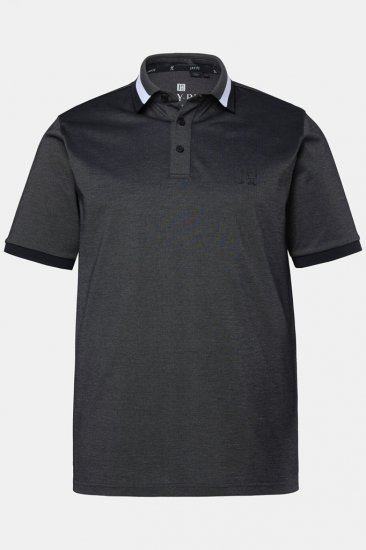 JAY-PI Quickdry Two-Tone Golf Poloshirt Black - Polos - Polos homme grande taille