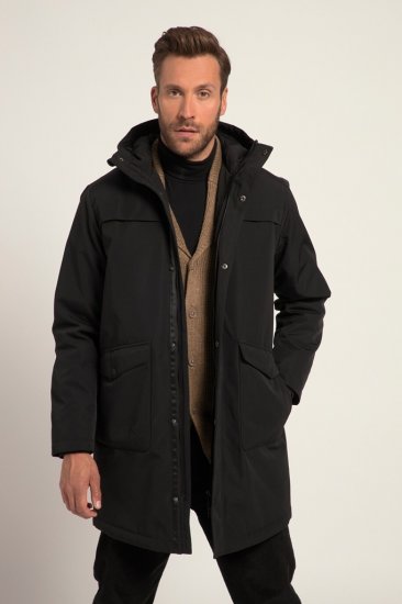 JP1880 Warm Parka with Wind Cuffs Black - Vestes - Vestes homme grandes tailles