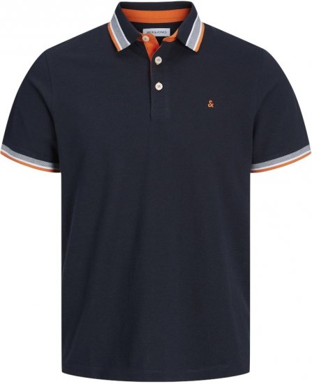 Jack & Jones Paulos Short Sleeve Polo Black Navy - Polos - Polos homme grande taille
