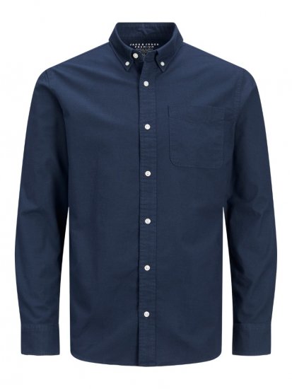 Jack & Jones Brook Oxford Shirt Long Sleeve Navy - Chemises - Chemises Grandes Tailles Hommes