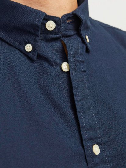 Jack & Jones Brook Oxford Shirt Long Sleeve Navy - Chemises - Chemises Grandes Tailles Hommes