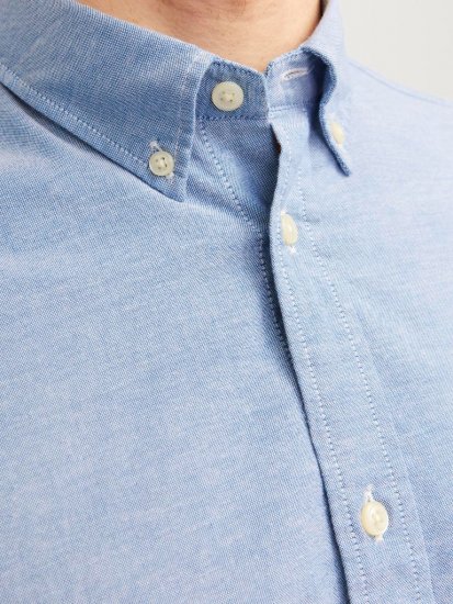 Jack & Jones Brook Oxford Shirt Long Sleeve Blue - Chemises - Chemises Grandes Tailles Hommes
