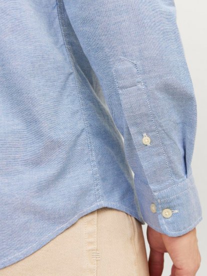 Jack & Jones Brook Oxford Shirt Long Sleeve Blue - Chemises - Chemises Grandes Tailles Hommes