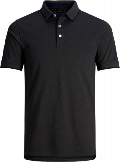 Jack & Jones Paulos Polo Short Sleeve Black - Polos - Polos homme grande taille