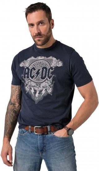 JP1880 AC/DC Black Ice T-Shirt Navy - T-shirts de groupes - 