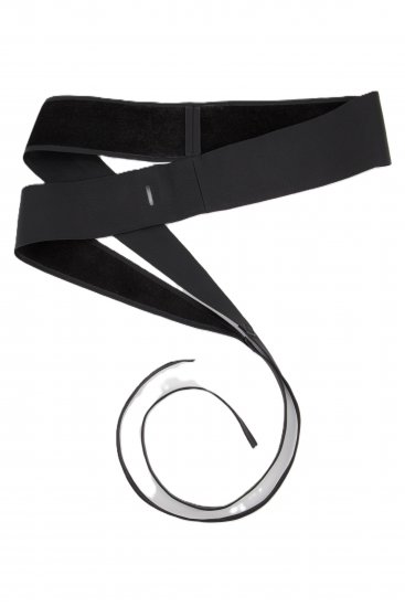 Ulla Popken Soft Leather Tie Belt Black - Ceintures femme - 