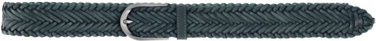 Ulla Popken Woven Leather Belt Green - Ceintures femme - 