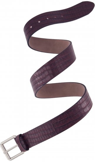 Ulla Popken Snake Embossed Belt Burgundy - Ceintures femme - 