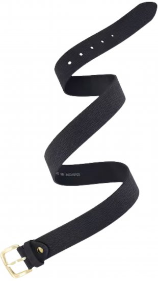 Ulla Popken Genuine Leather Belt With Golden Buckle Black - Ceintures femme - 