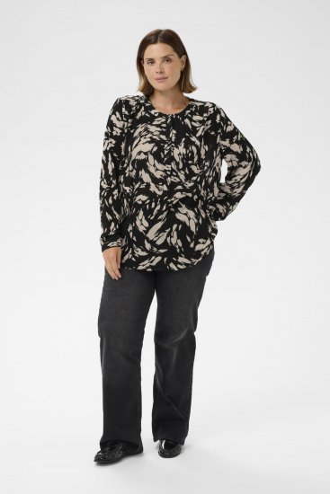 Kaffe Curve Mila Ami Blouse Noir - Blouses et tuniques - 