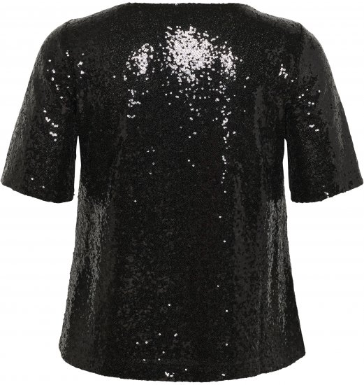 Kaffe Curve Mirana Sequin Blouse Black - Chemisiers - 