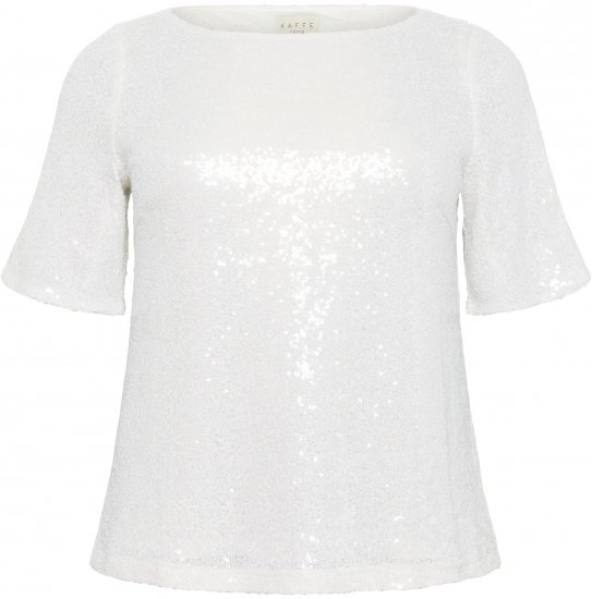 Kaffe Curve Mirana Sequin Blouse Chalk - Chemisiers - 