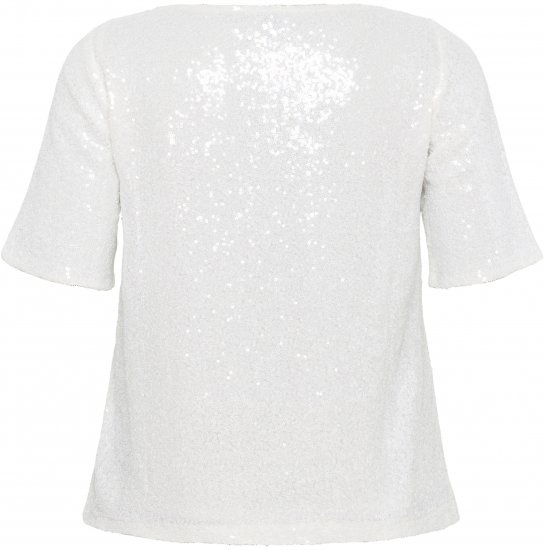 Kaffe Curve Mirana Sequin Blouse Chalk - Chemisiers - 