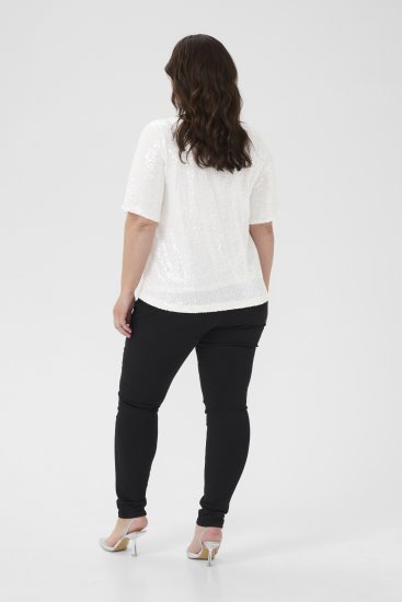 Kaffe Curve Mirana Sequin Blouse Chalk - Chemisiers - 