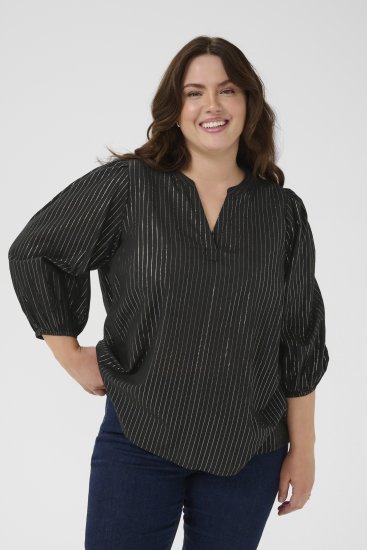 Kaffe Curve Luisa Blouse Black Deep - Chemisiers - 