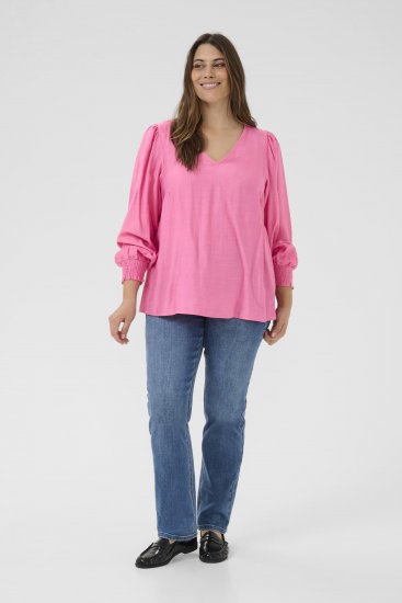 Kaffe Curve Sofia Blouse Pink Power - Chemisiers - 