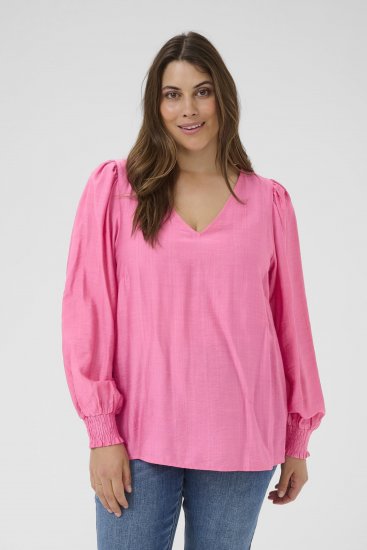 Kaffe Curve Sofia Blouse Pink Power - Chemisiers - 