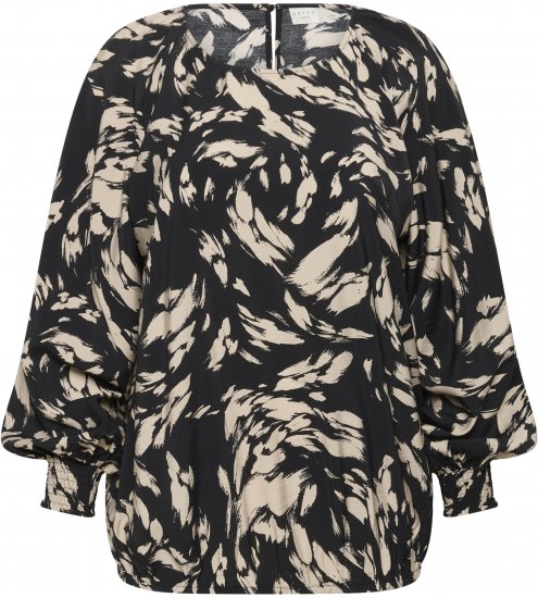 Kaffe Curve Olla Blouse à manches longues Noir - Blouses et tuniques - 