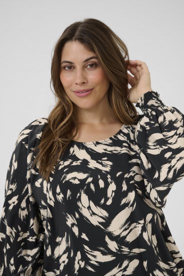 Kaffe Curve Olla Blouse à manches longues Noir - Blouses et tuniques - 