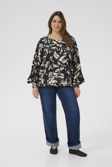 Kaffe Curve Olla Blouse à manches longues Noir - Blouses et tuniques - 