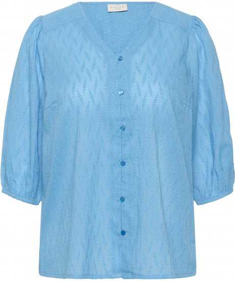 Kaffe Curve Gabby Blouse Azure Blue - Chemisiers - 
