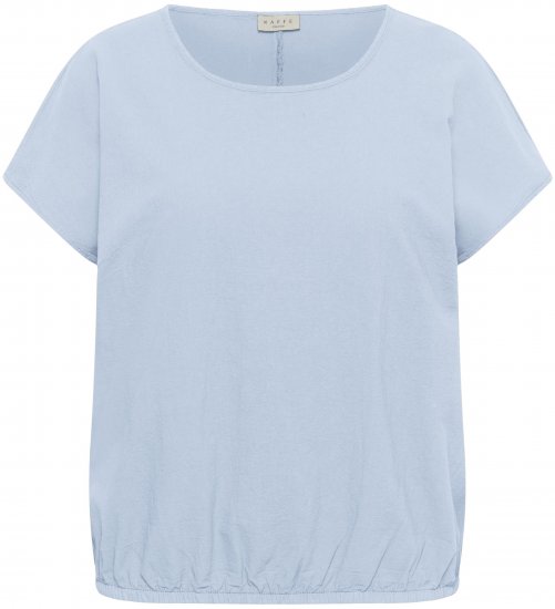 Kaffe Curve Nana Blouse à manches courtes Bleu - Blouses et tuniques - 