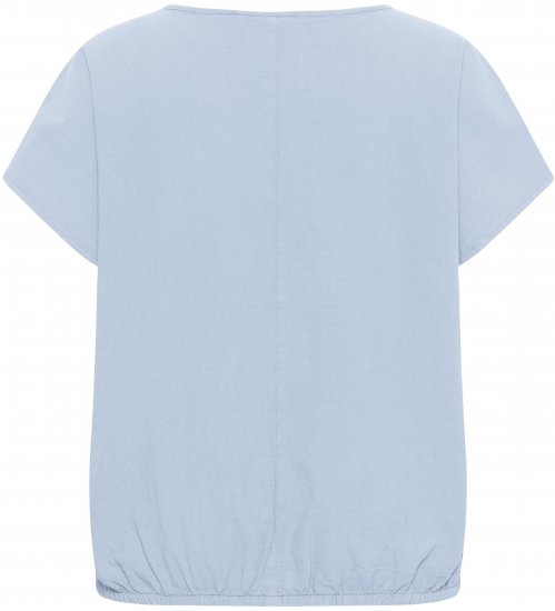 Kaffe Curve Nana Blouse à manches courtes Bleu - Blouses et tuniques - 
