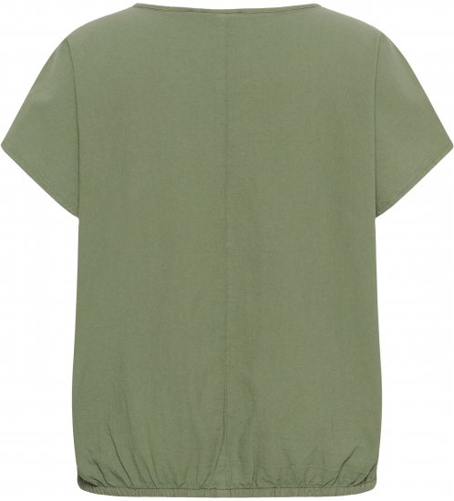 Kaffe Curve Nana Blouse à manches courtes Vert - Blouses et tuniques - 