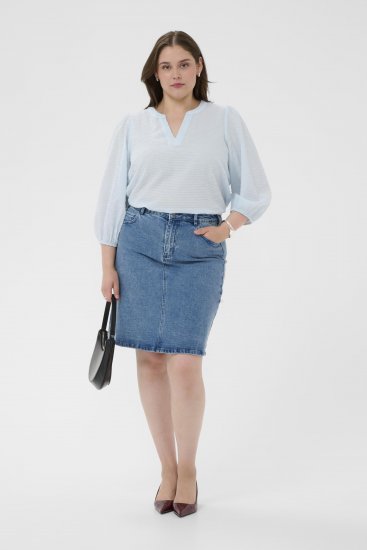 Kaffe Curve Penelopia Blouse Nantucket Breeze Blue - Chemisiers - 