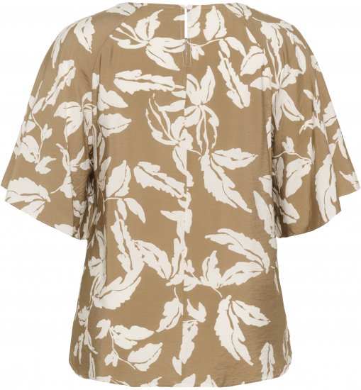 Kaffe Curve Marla Blouse Oak Chalk Leaf - Chemisiers - 