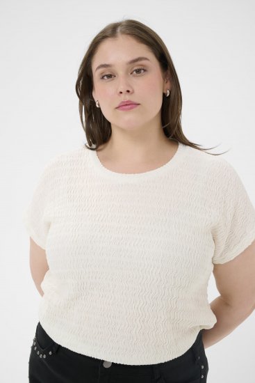 Kaffe Curve Felice Blouse Chalk - Chemisiers - 