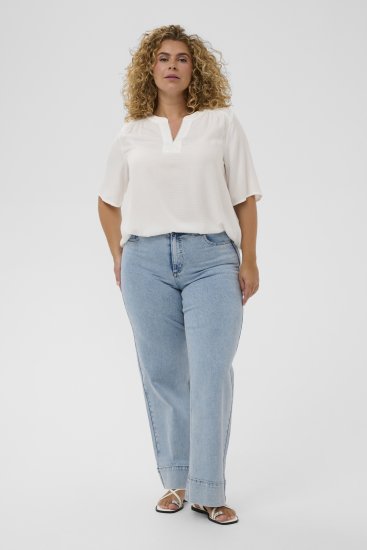 Kaffe Curve Mina Lace Blouse Chalk White - Blouses et tuniques - 