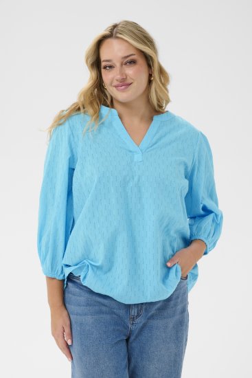 Kaffe Curve Thea Blouse Aquarius Blue - Blouses et tuniques - 