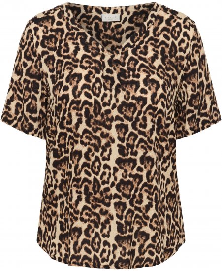 Kaffe Curve Ami Short Sleeve Blouse Printed Leopard - Blouses et tuniques - 