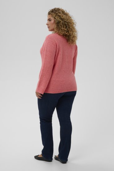 Kaffe Curve Jilanda V-Neck Pullover Red - Pulls et mailles - 