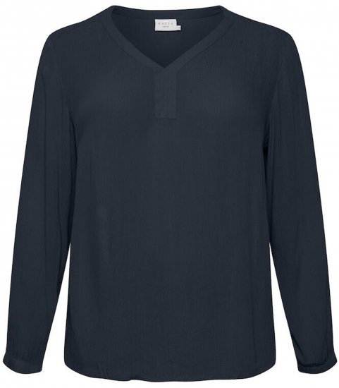 Kaffe Curve Ami Manches longues Blouse Bleu marine minuit - T-shirts - 