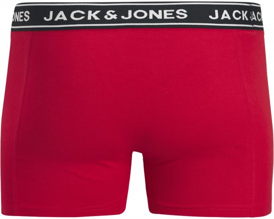 Jack & Jones Hector Solid Trunks 3-Pack Navy/Red/Grey - Boxers - Caleçons Grande Taille 