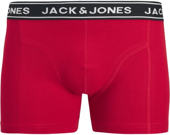Jack & Jones Hector Solid Trunks 3-Pack Navy/Red/Grey - Boxers - Caleçons Grande Taille 