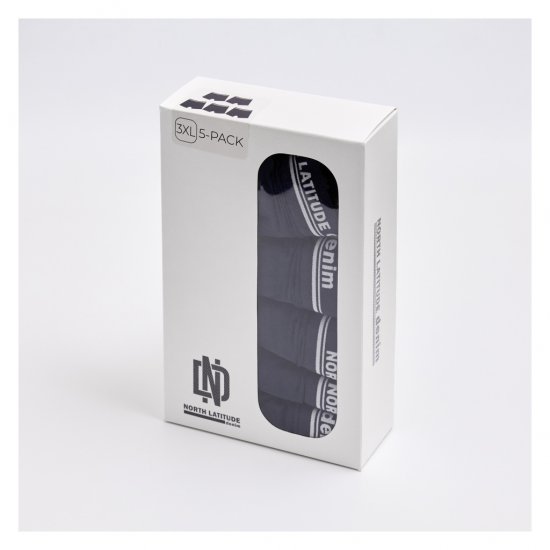 North Latitude 5-Pack Boxershorts Navy - Boxers - Caleçons Grande Taille 