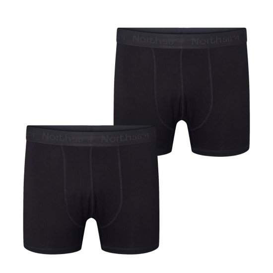 North Latitude Bamboo 2-Pack Trunks Black - Boxers - Caleçons Grande Taille 