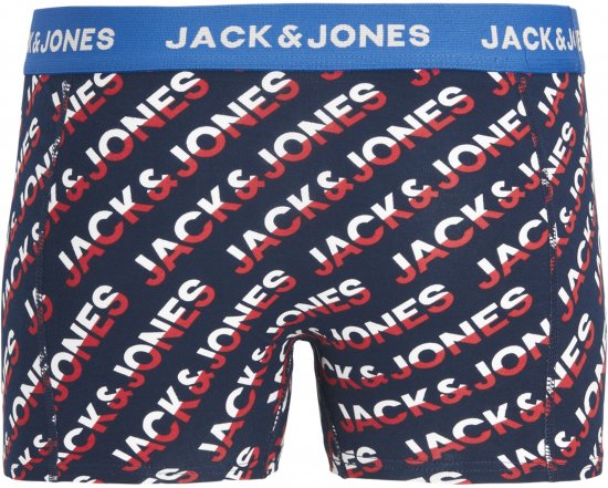 Jack & Jones Logo Trunks 3-Pack Navy Blazer - Sous-vêtements & bain - Sous-vêtements Grande Taille