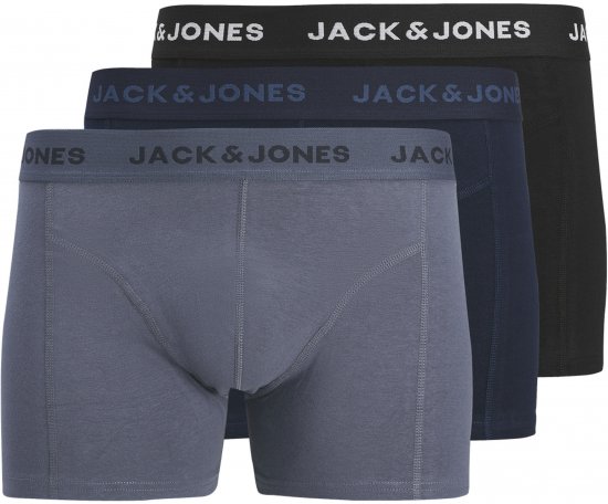 Jack & Jones jeremiah Solid Trunks 3-Pack Navy Blazer - Sous-vêtements & bain - Sous-vêtements Grande Taille