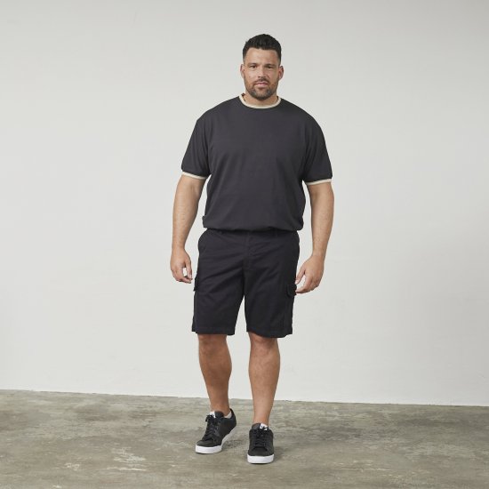 North Latitude 61148 Short Cargo Noir - Shorts - Shorts hommes grande taille