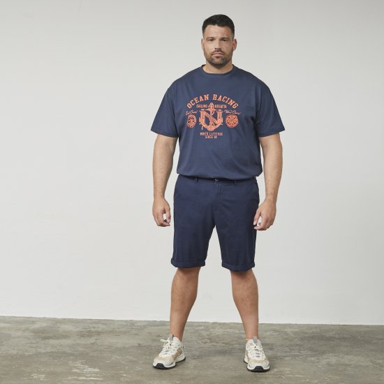 North Latitude 61147 Short Chino Bleu Marine - Shorts - Shorts hommes grande taille