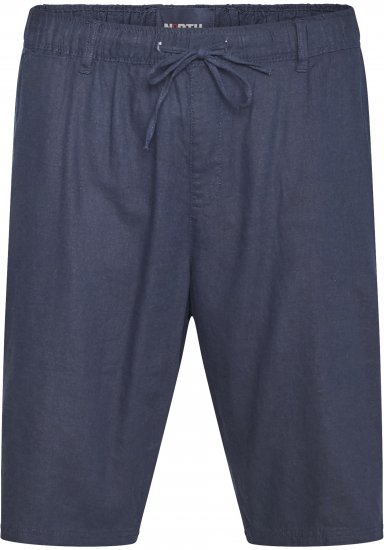 North Latitude 61154 Short En Lin Coupe Confort Bleu Marine - Shorts - Shorts hommes grande taille