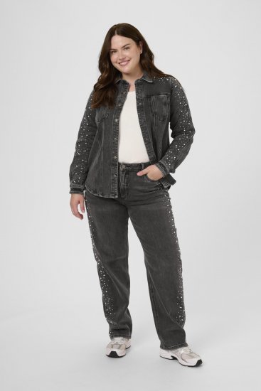 Kaffe Curve Petri Denim Jacket Grey Vintage Wash - Vestes - 